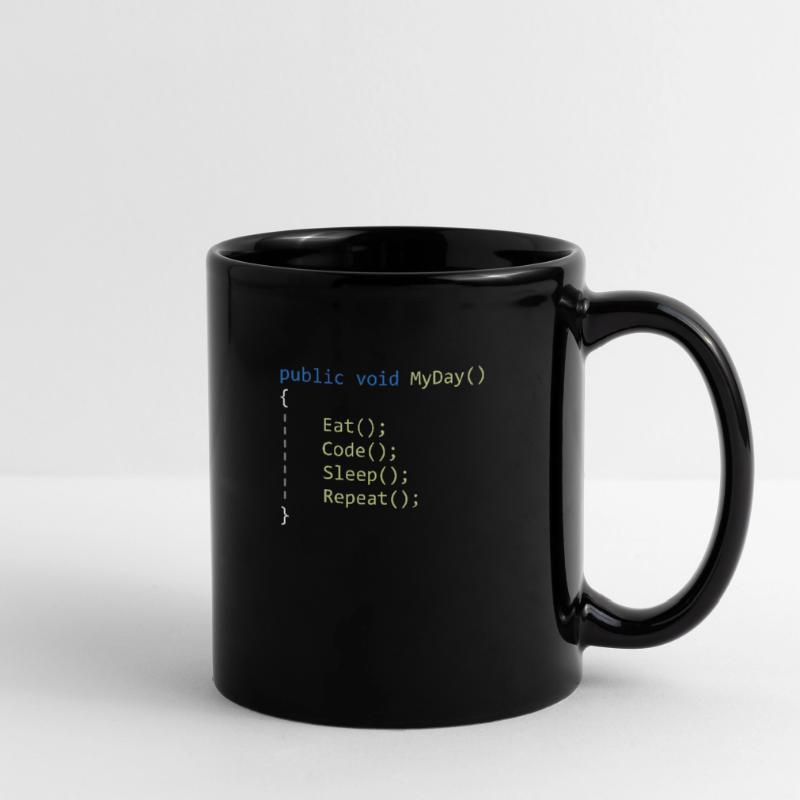 C# Eat Code Sleep Repeat - Programmierer Tasse einfarbig