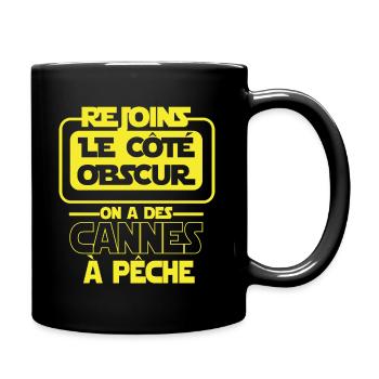 Rejoins le côté obscur - star-wars pêche pêcheur - Mug uni - noir - Droite