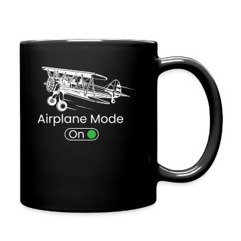 Airplane Mode ON, Cessna, C172, Airplane, Pilot - Full Colour Mug - black - Right