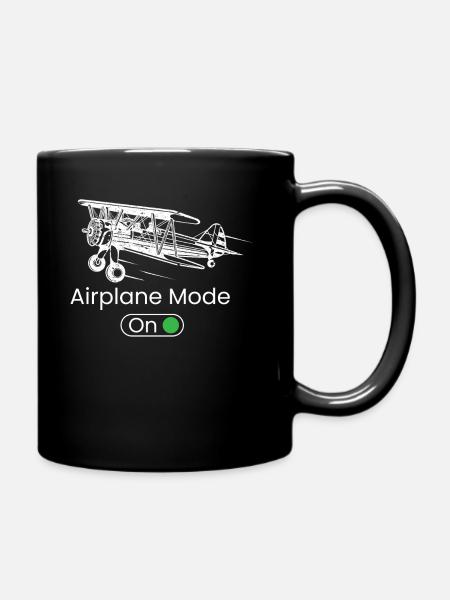 Mode avion activé, Cessna, C172, avion, pilote - Mug uni - noir