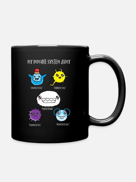Immune system cells of the body, biology - Full Colour Mug - black
