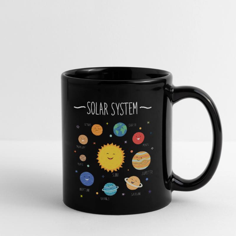 Solar system with all planets, orbits Full Colour Mug