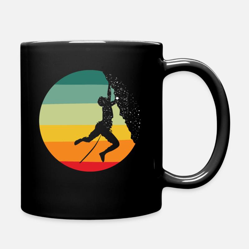 Felsklettern, Klettern , Felsen - Tasse einfarbig - Schwarz