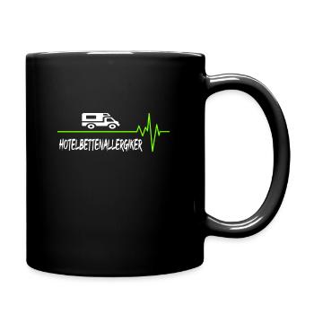 Campen Wohnmobil Herzschlag - Tasse einfarbig - Schwarz - Rechts