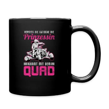 Quadfahrerin Quad Bikerin ATV Quad Quadtour Hobby - Tasse einfarbig - Schwarz - Rechts