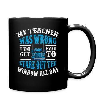 Truck driver, truck driver gift 40 ton - Full Colour Mug - black - Right