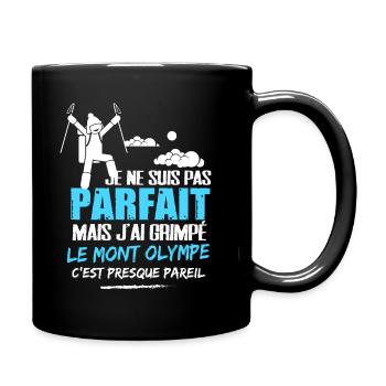 Mont Olympe cadeau drôle alpiniste - Mug uni - noir - Droite