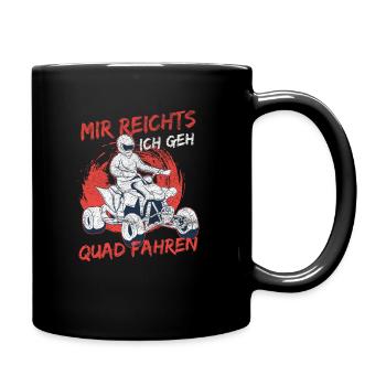Quadfahrer Quad Biker ATV Quad Quadtour Hobby - Tasse einfarbig - Schwarz - Rechts