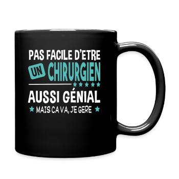 Chirurgien génial. Cadeau métier médecin chirurgie - Mug uni - noir - Droite