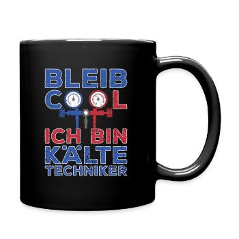 Kältetechniker Geschenk Klimatechniker - Tasse einfarbig - Schwarz - Rechts