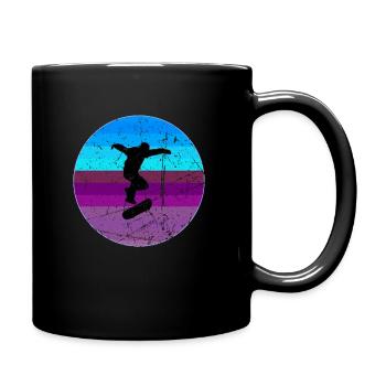 Skateboarder Skateboard Skate Skater Retro skaten - Tasse einfarbig - Schwarz - Rechts