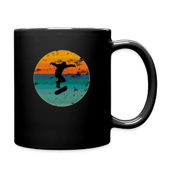 Skateboarder Skateboard Skate Skater Retro skaten - Tasse einfarbig - Schwarz - Rechts