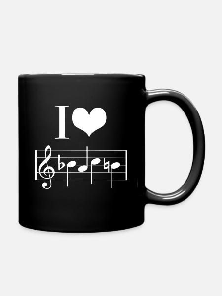 J'adore Bach (Bach en notes) - Mug uni - noir