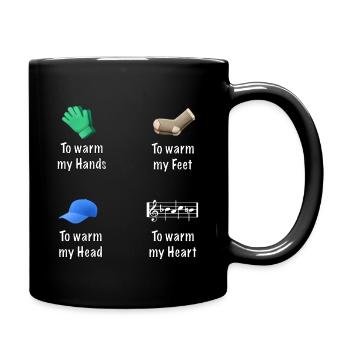 pour réchauffer mon cœur (Bach) - Mug uni - noir - Droite