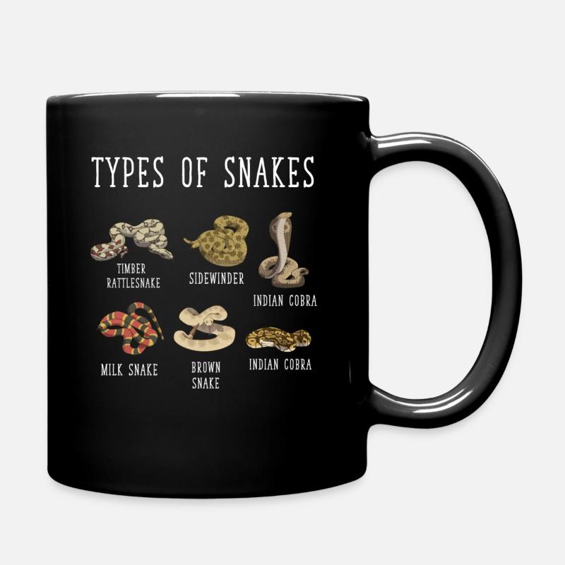 Snake types, Snake, Types of Snakes, Cobra - Full Colour Mug - black