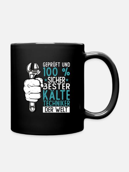 Kältetechniker Geschenk Klimatechniker - Tasse einfarbig - Schwarz