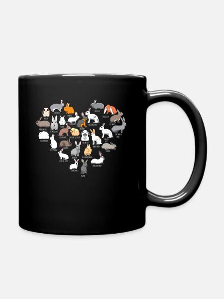 Lapins et lapins cadeau oreille de disquette de lapin - Mug uni - noir