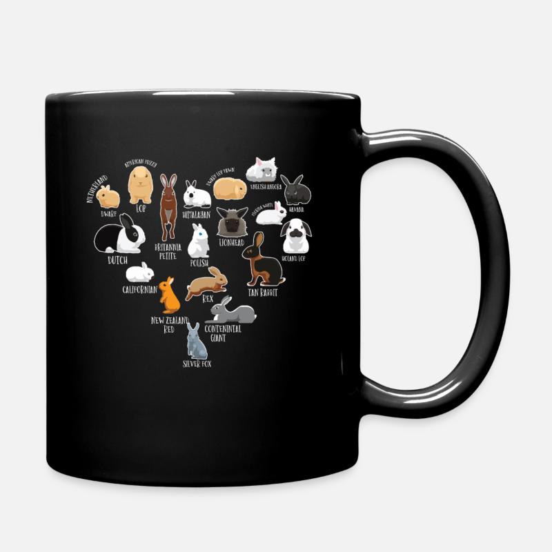 Lapins et lapins cadeau oreille de disquette de lapin - Mug uni - noir