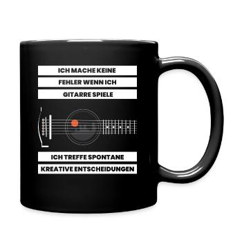 Gitarre, E Gitarre, Musikband Geschenk, Gitarrist - Tasse einfarbig - Schwarz - Rechts