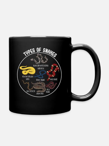 Snake types, Snake, Types of Snakes, Cobra - Full Colour Mug - black