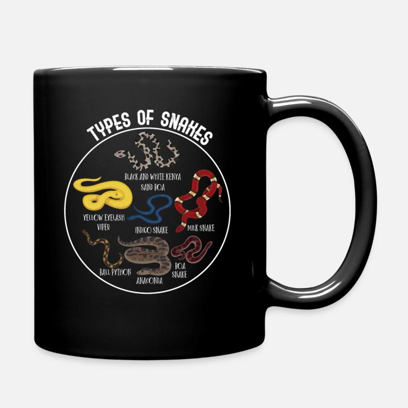 Snake types, Snake, Types of Snakes, Cobra - Full Colour Mug - black