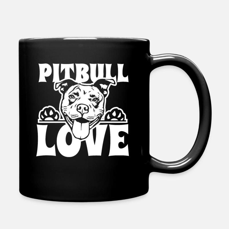 Pitbull Love, éleveur de chiens Pitbull Puppy - Mug uni - noir