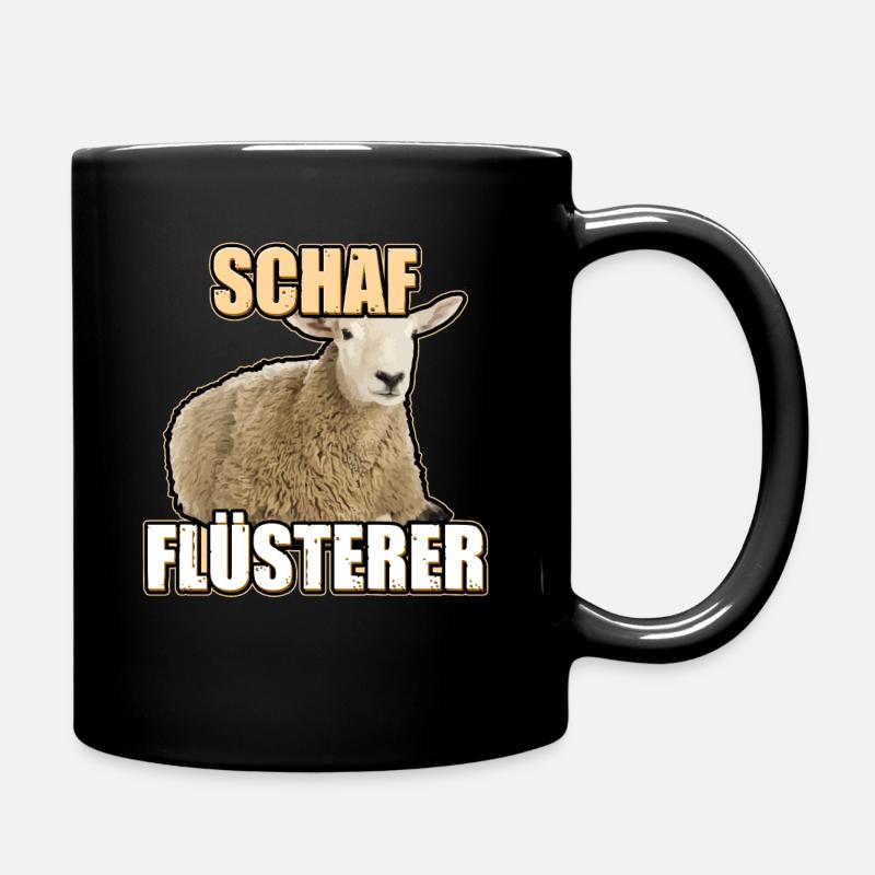 Schaf Flüsterer Landwirt Schafe - Tasse einfarbig - Schwarz