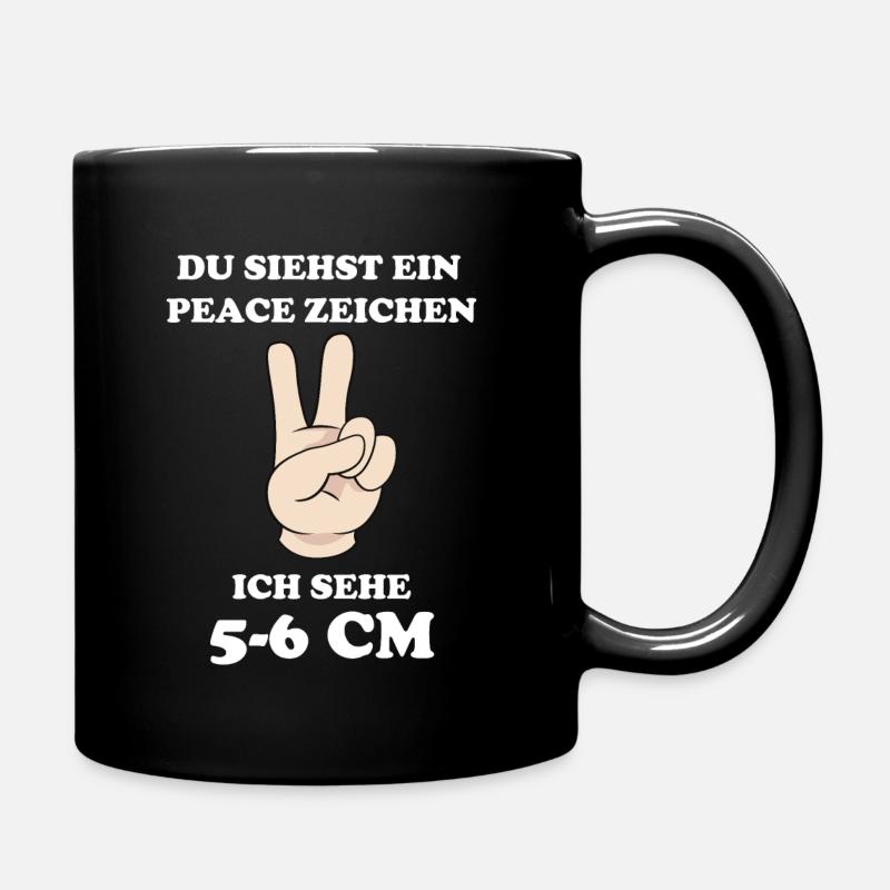 Du Siehst Peace Zeichen Ich Sehe 5-6 CM Hebamme - Tasse einfarbig - Schwarz