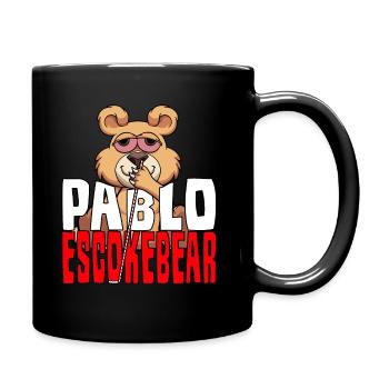 Koks Kokain Line Nase Bär Teddy Pablo Eskoksbär - Tasse einfarbig - Schwarz - Rechts