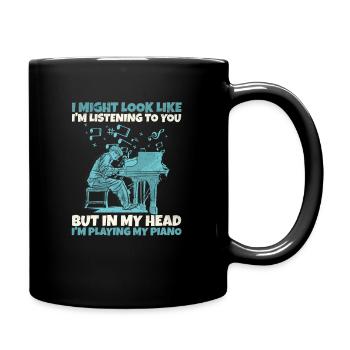 Je joue du piano. Pianiste et pianiste - Mug uni - noir - Droite