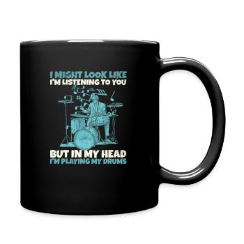 Je ressemble à ça ... déclaration du batteur - Mug uni - noir - Droite