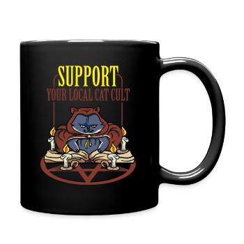 Cat Occult, Occultism, Black Magic - Full Colour Mug - black - Right
