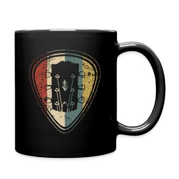 Gutiar Player Plectrum Gift, Guitarist in Band - Full Colour Mug - black - Right