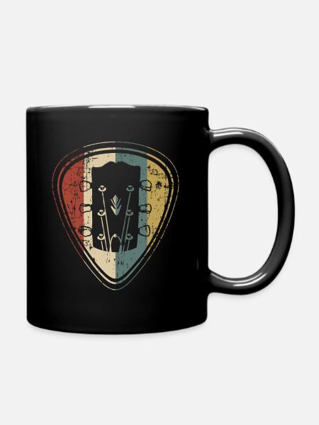Plektrum, Gitarrenspieler, Gitarre, Gitarrist - Tasse einfarbig - Schwarz