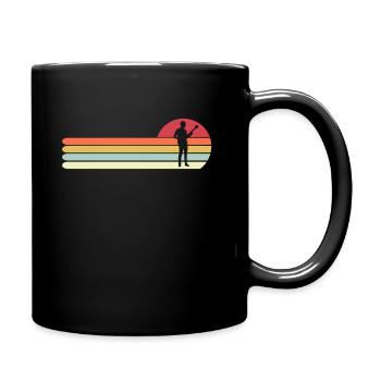 Retro Vintage Bass Gift for Dad, Funny Bass - Full Colour Mug - black - Right