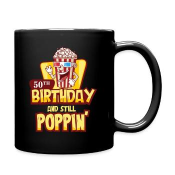 50 Geburtstag, 50 Jahre alt - Tasse einfarbig - Schwarz - Rechts