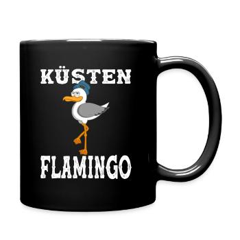 Möwe Flamingo Küste Vogel Meer Strand Wasser - Tasse einfarbig - Schwarz - Rechts