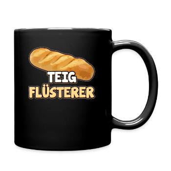 Geschenk für Teig Flüsterer Hobbybäcker Konditor - Tasse einfarbig - Schwarz - Rechts