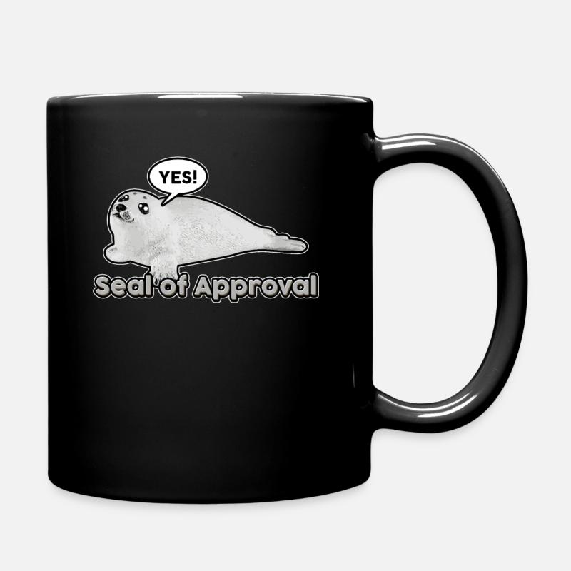Seal of Approval Geschenkidee Tierliebhaber - Tasse einfarbig - Schwarz