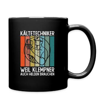 Kältetechniker Klimatechniker - Tasse einfarbig - Schwarz - Rechts
