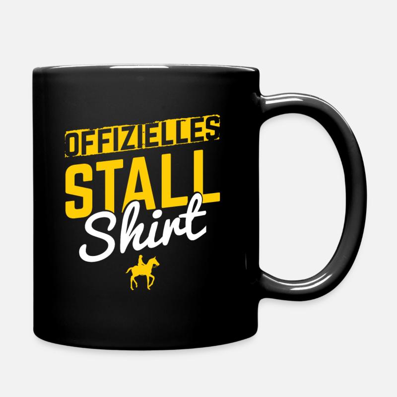 Reiten Pferd Pferde - Tasse einfarbig - Schwarz
