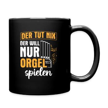 Kirche Orgel Organist - Tasse einfarbig - Schwarz - Rechts