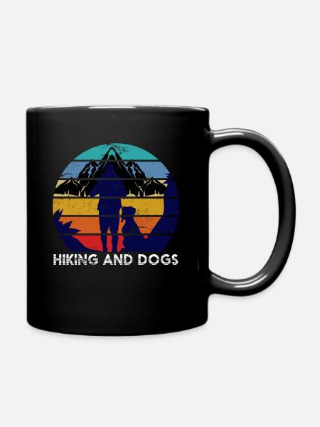 Wanderer Hunde Geschenk Wandern - Tasse einfarbig - Schwarz