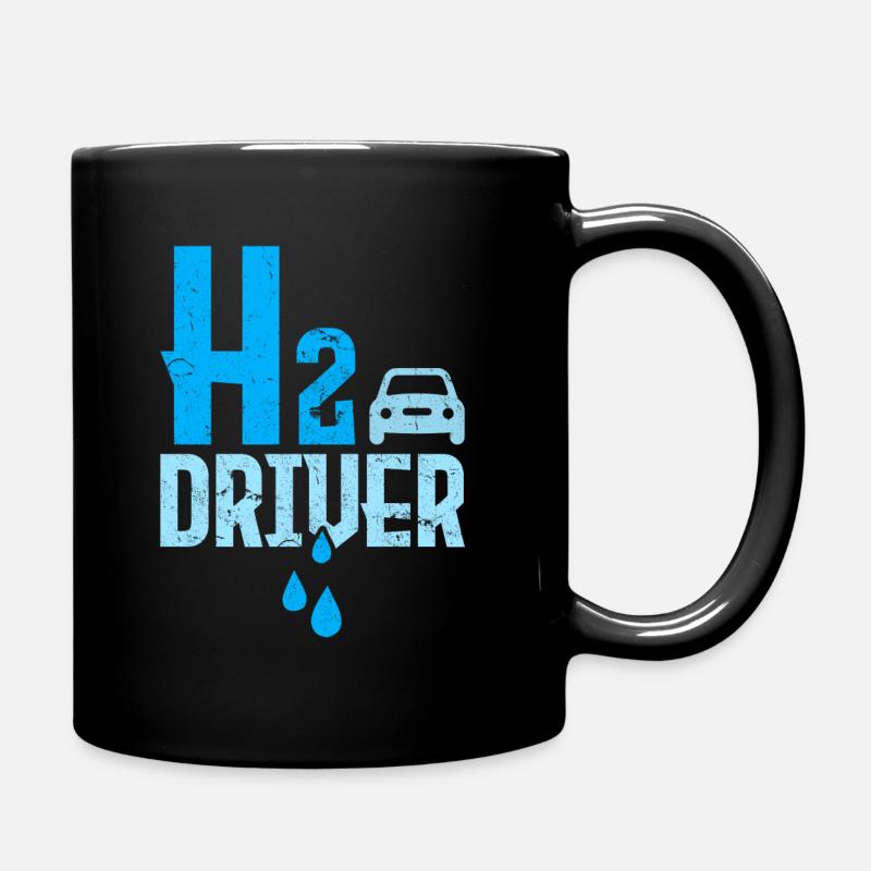 H2 Wasserstoff Hydrogen Auto Mobil - Tasse einfarbig - Schwarz
