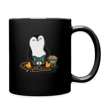 Pingouin de jeu - Mug uni - noir - Droite