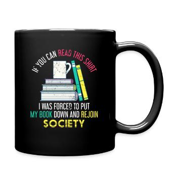 Livre Nerd société Lecture - Mug uni - noir - Droite