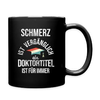 Doktortitel Doktorand - Tasse einfarbig - Schwarz - Rechts