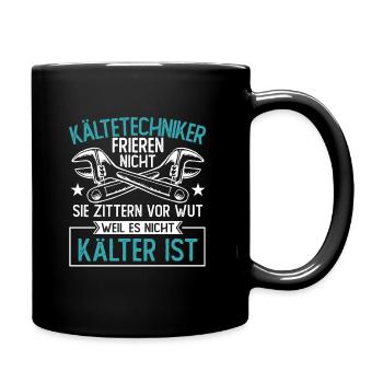 Kältetechniker Klimatechniker - Tasse einfarbig - Schwarz - Rechts
