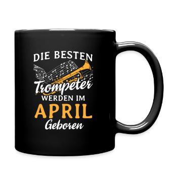 Musik Trompete Instrument - Tasse einfarbig - Schwarz - Rechts