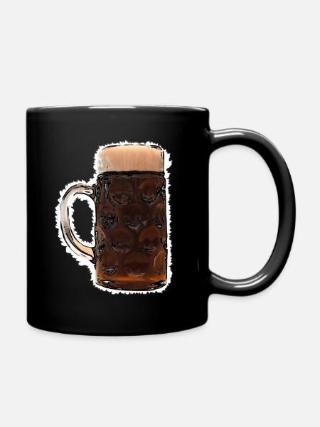 Goaßmaß - Tasse einfarbig - Schwarz
